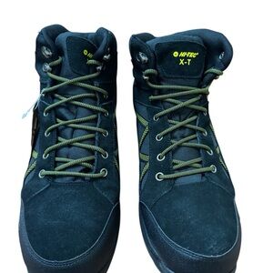Hi-Tec X-T Black with Green Accents Men's Athletic Shoes